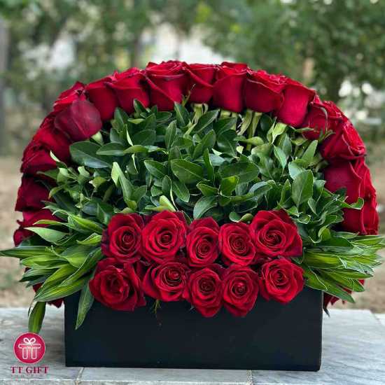 Roxana Luxury Red Rose Flower Box