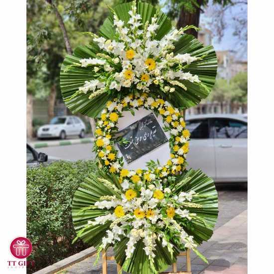 Arasteh Chrysanthemum and Gladiolus Wreath Flower for funeral