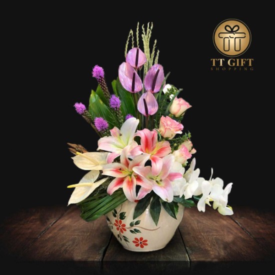Shina Colorful Flower Vase for Courtship Ceremony