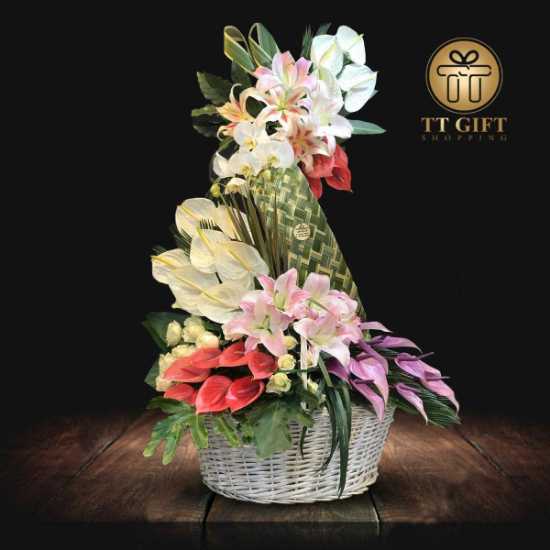 Gita Colorful Flower Basket for Courtship Ceremony