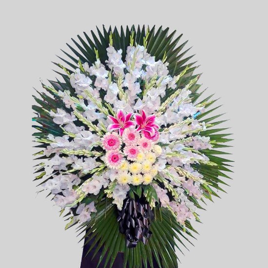 Gelareh Tuberose and Gladiolus Wreath Flower for Funeral