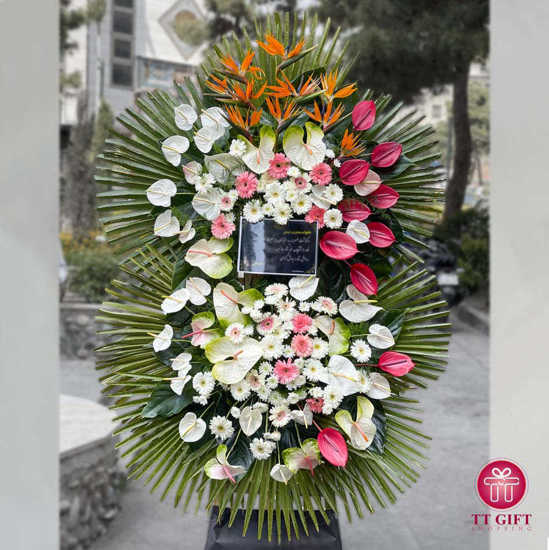 Taban Two-tiered Funeral Wreath Flower of Anthurium and Gerbera