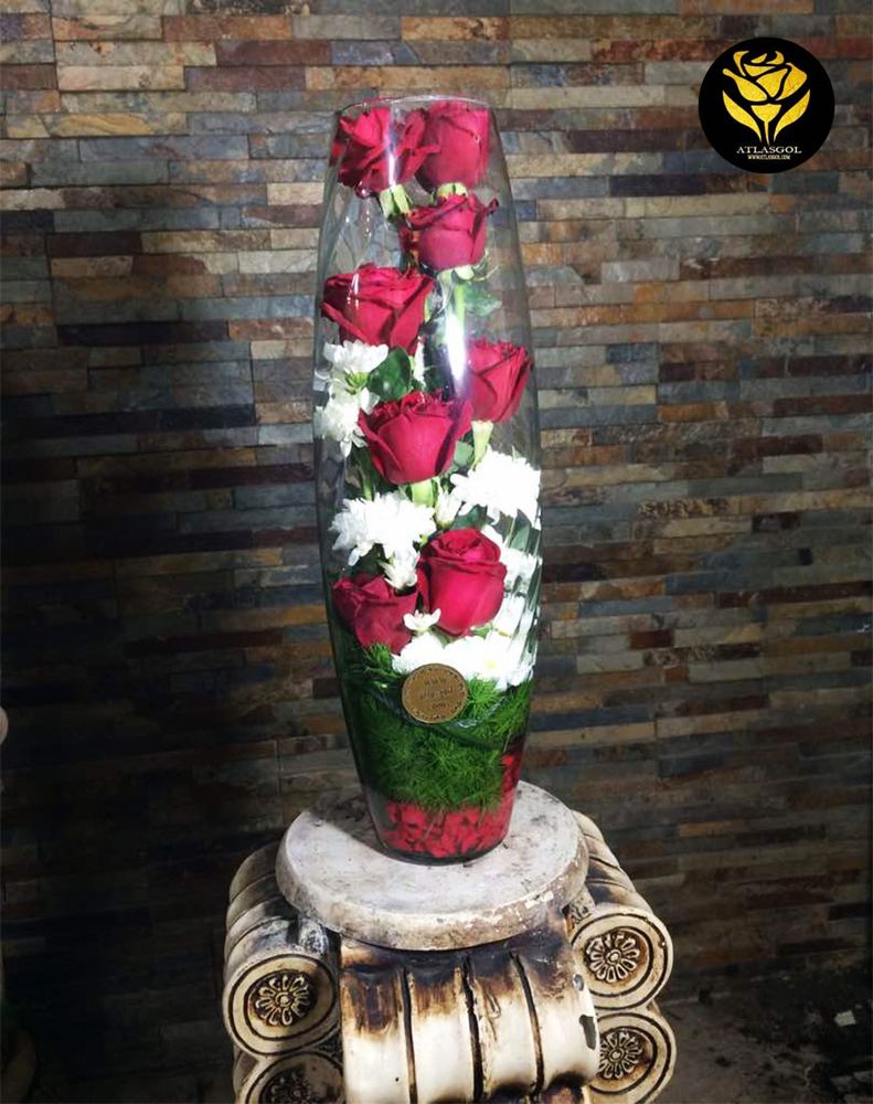 جام شیشه ای گل کد 110