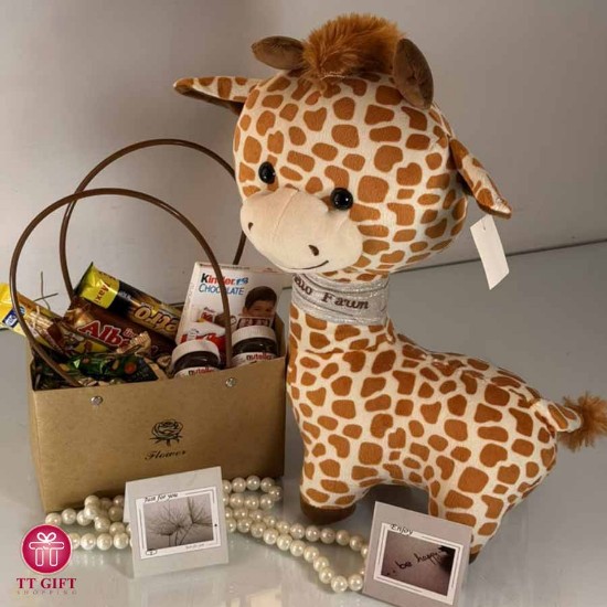 Kind Giraffe Doll and Chocolate Package