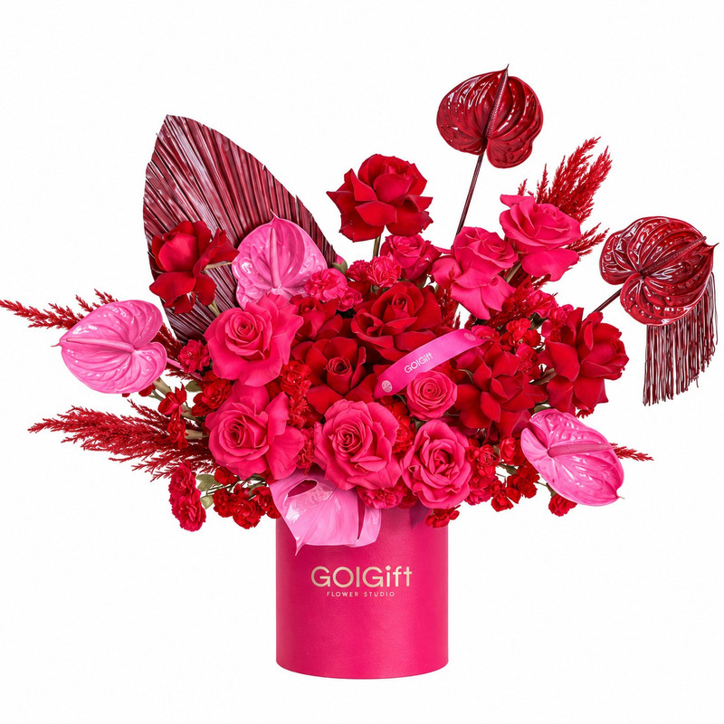باکس گل رزبری گل گیفت کد 1612