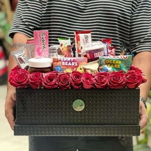 باکس چرمی گل رز a258