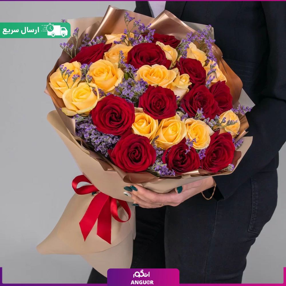 دسته گل رز ترکیبی 27 شاخه ای (رز هلندی)