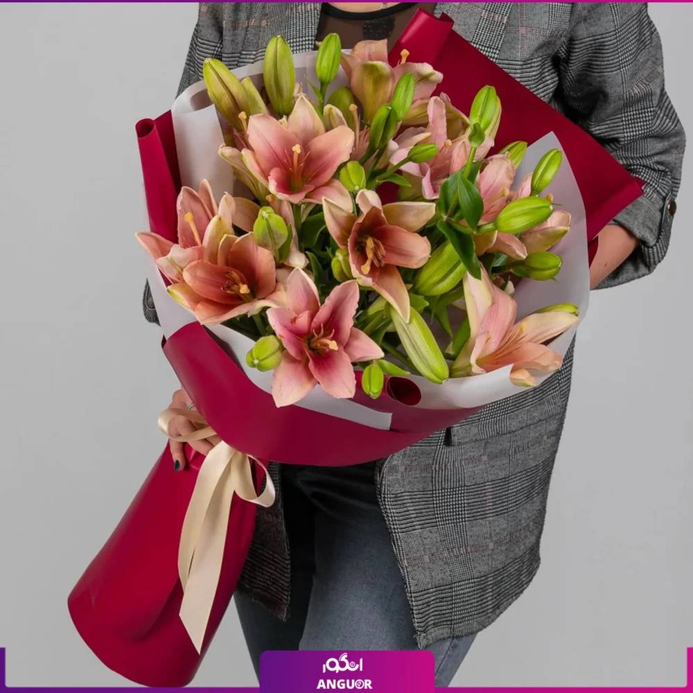 دسته گل لیلیوم (27 عددی)