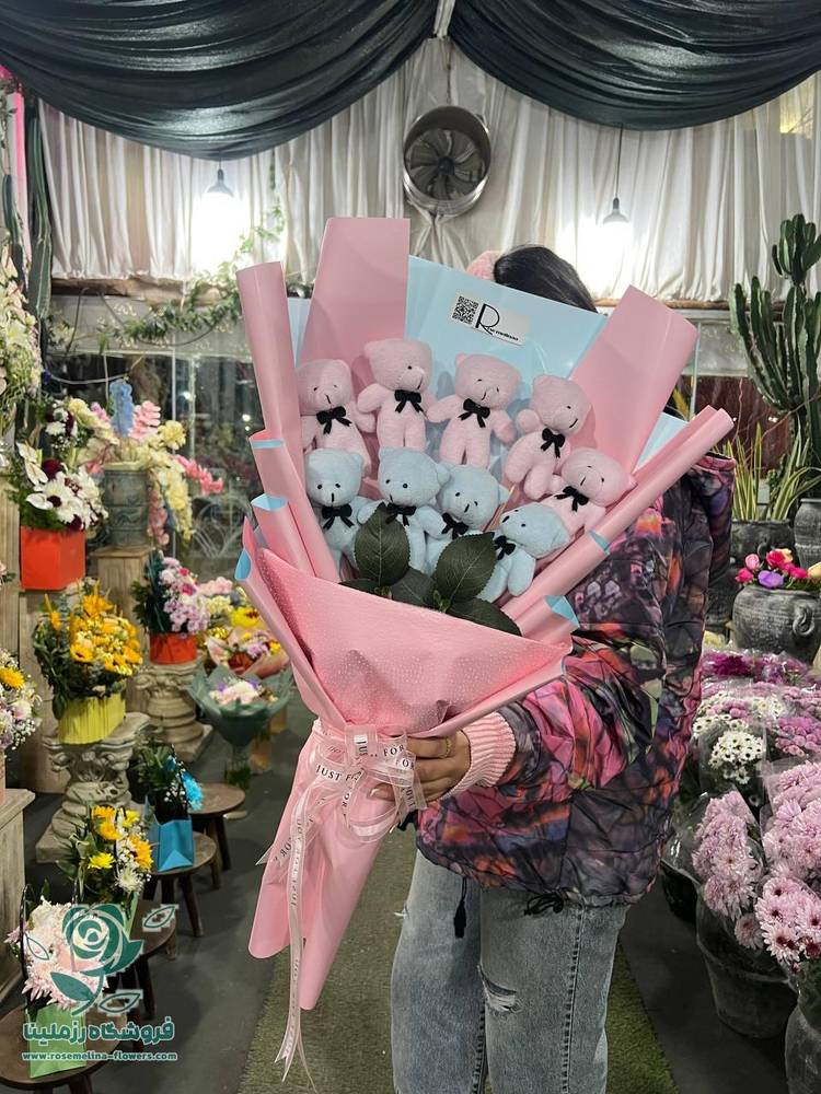 بوکت خرسی دسته گل عروسکیM5