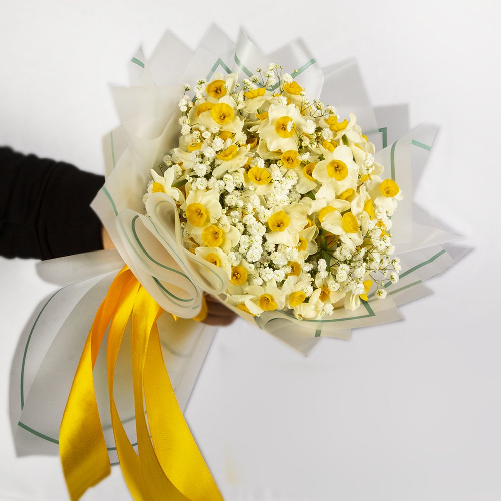 دسته گل نرگس کد 25059 باختر