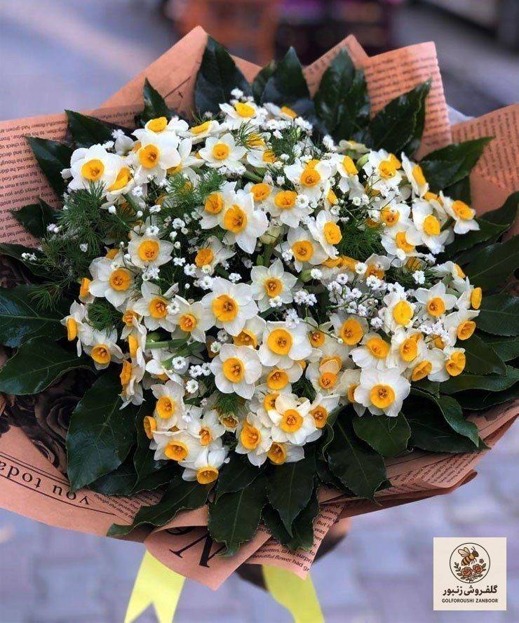 دسته گل نرگس 50 شاخه ای | کد: ZNB-K0S