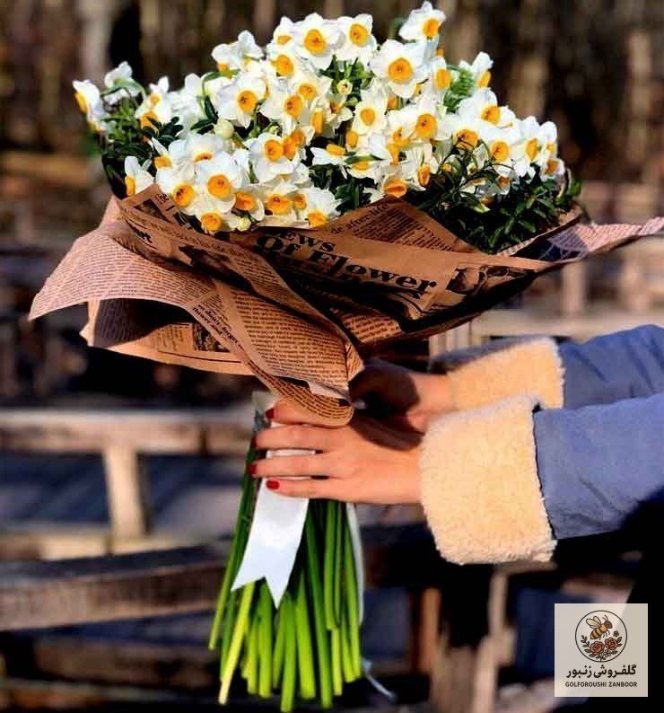 دسته گل نرگس 50 شاخه ای | کد: ZNB-IV3