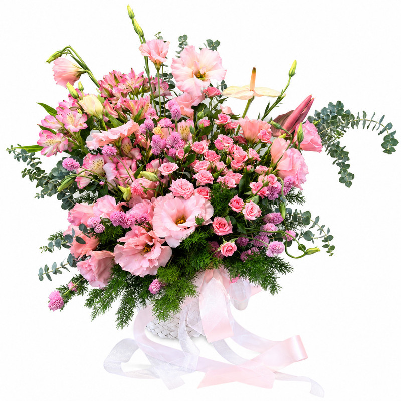 سبد گل رز طبیعی مدل R45