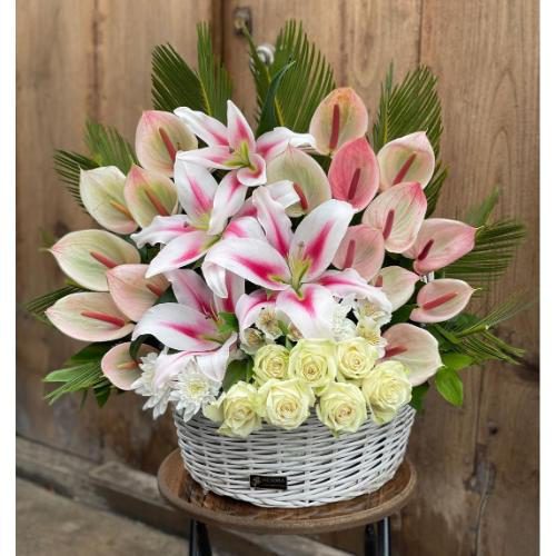 سبد گل رز برای روز مادر 6389