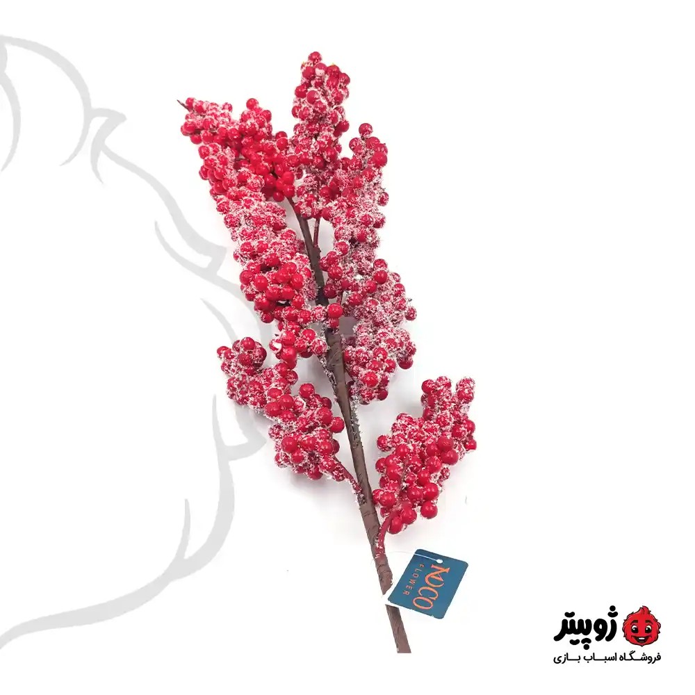 شاخه رز بری برفی کریسمس