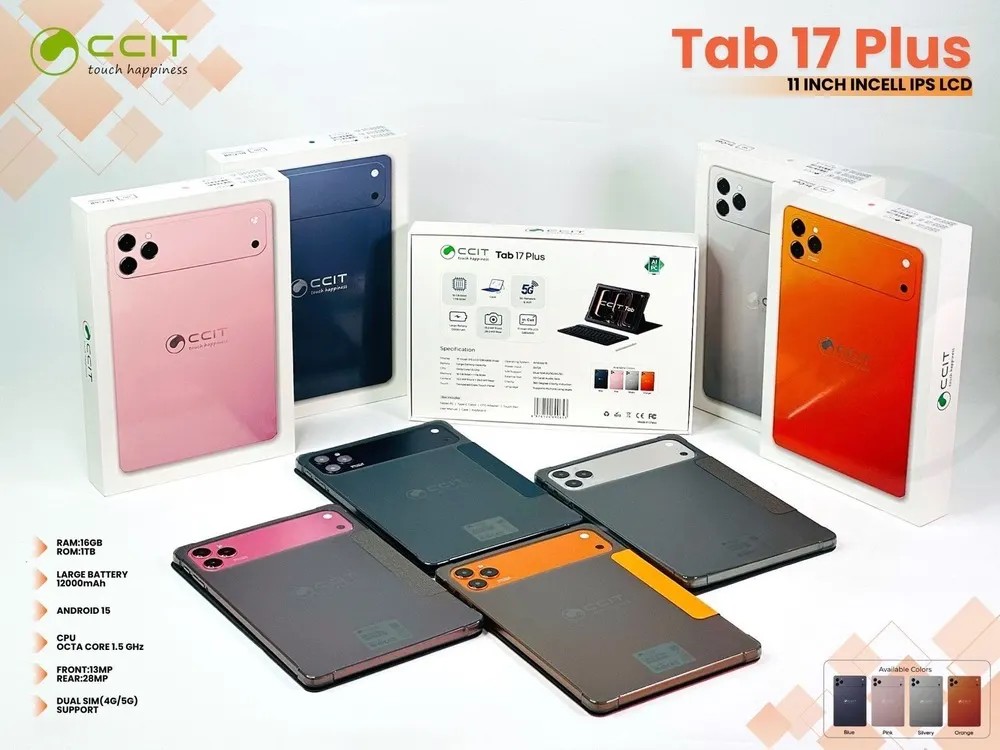 تبلت لپتاب شو برند CCiT مدل Tab17Plus حافظه 64 گیگ رم 4 صفحه نمایش ۱۱ اینچ سیمکارتخور