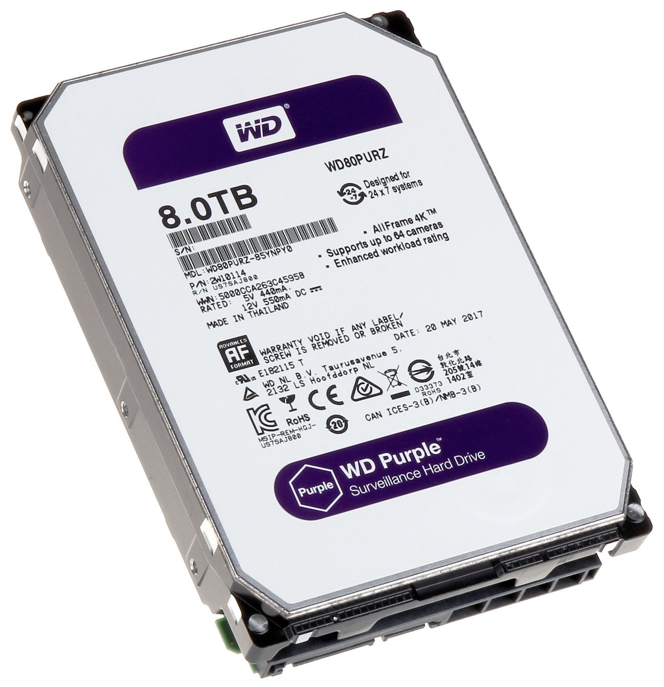 8TB PURPLE WESTERN
