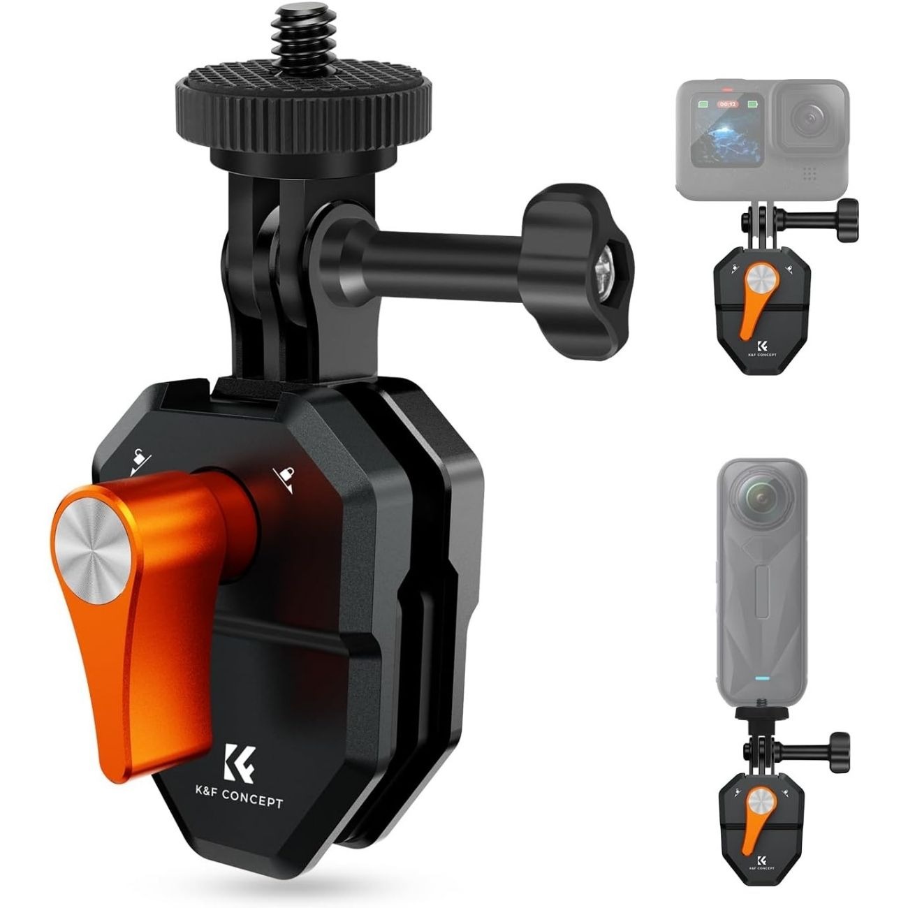 گیره نصب دوربین اکشن K&F CONCEPT Motorcycle Windshield Clip Mount for Action Camera