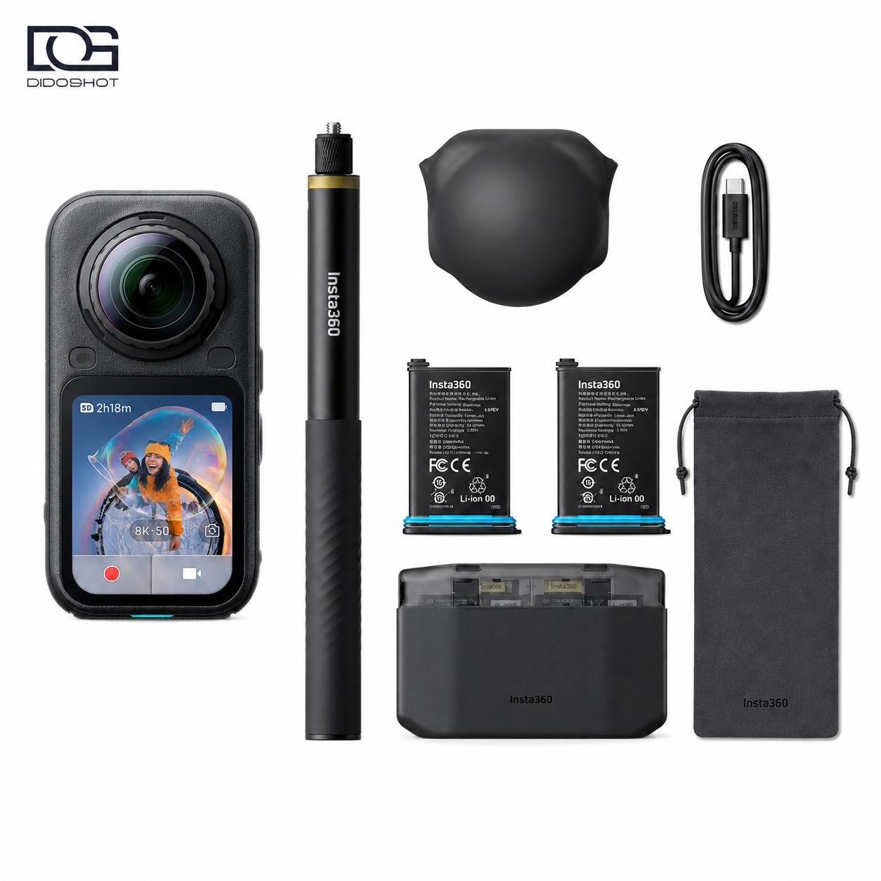 Insta360 X6 360° 8K Camera Essentials Bundle (Midnight Black)
