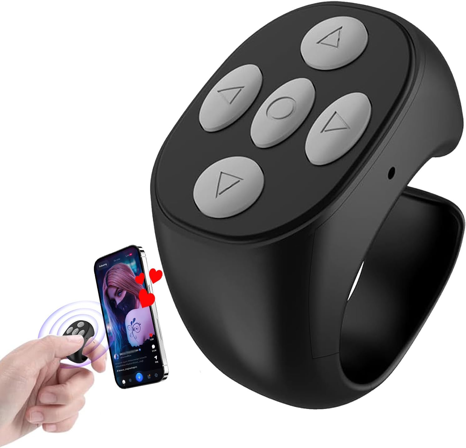 ریموت کنترل بلوتوثی انگشتی Wireless Bluetooth Remote Controller Black jx05