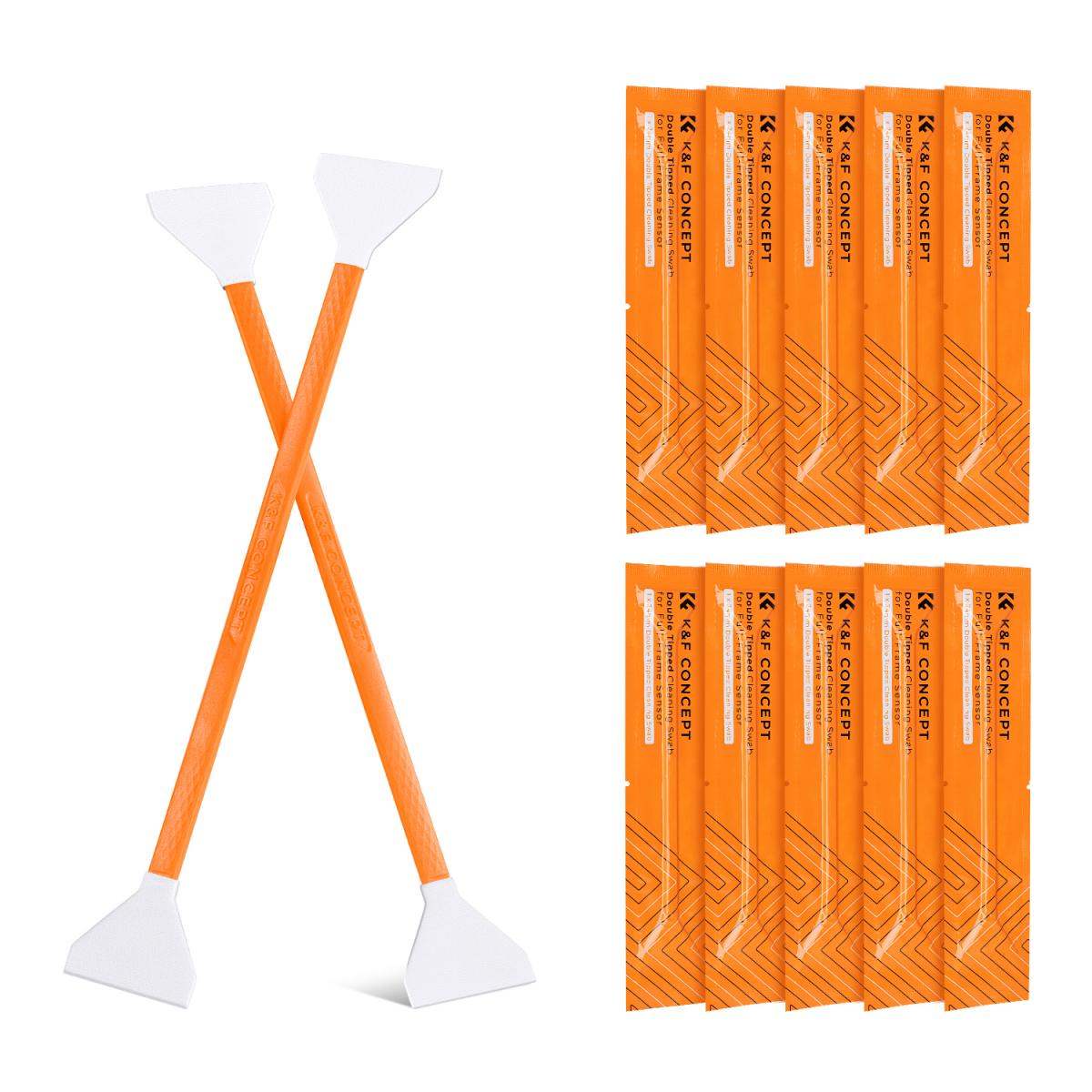 کیت پاروی تمیز کننده سنسور K&F Concept 10Pcs Double-Headed Cleaning Stick Set Full Frame SKU.1963