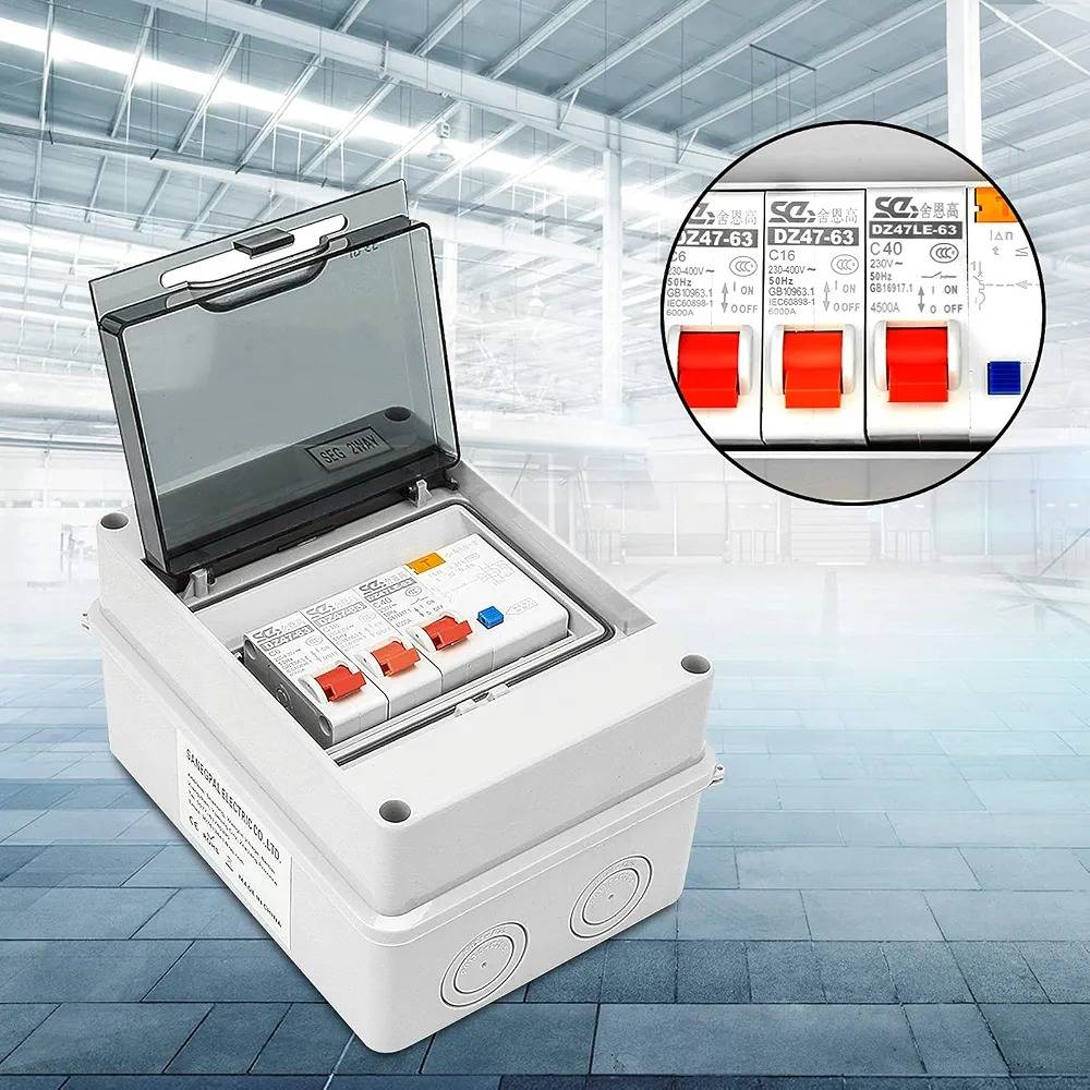 Cocoarm تابلو برق مینیاتوری 2 مسیره با RCD و محافظ جانمدل: 2 Way Consumer Unit (40A 30mA RCD + 2MCB 6A+16A)