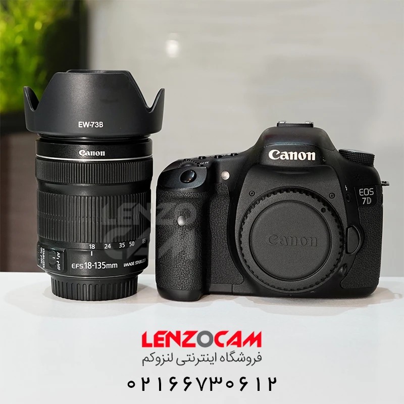 دوربین عکاسی کانن دست دوم مدل Canon 7D با لنز 135-18