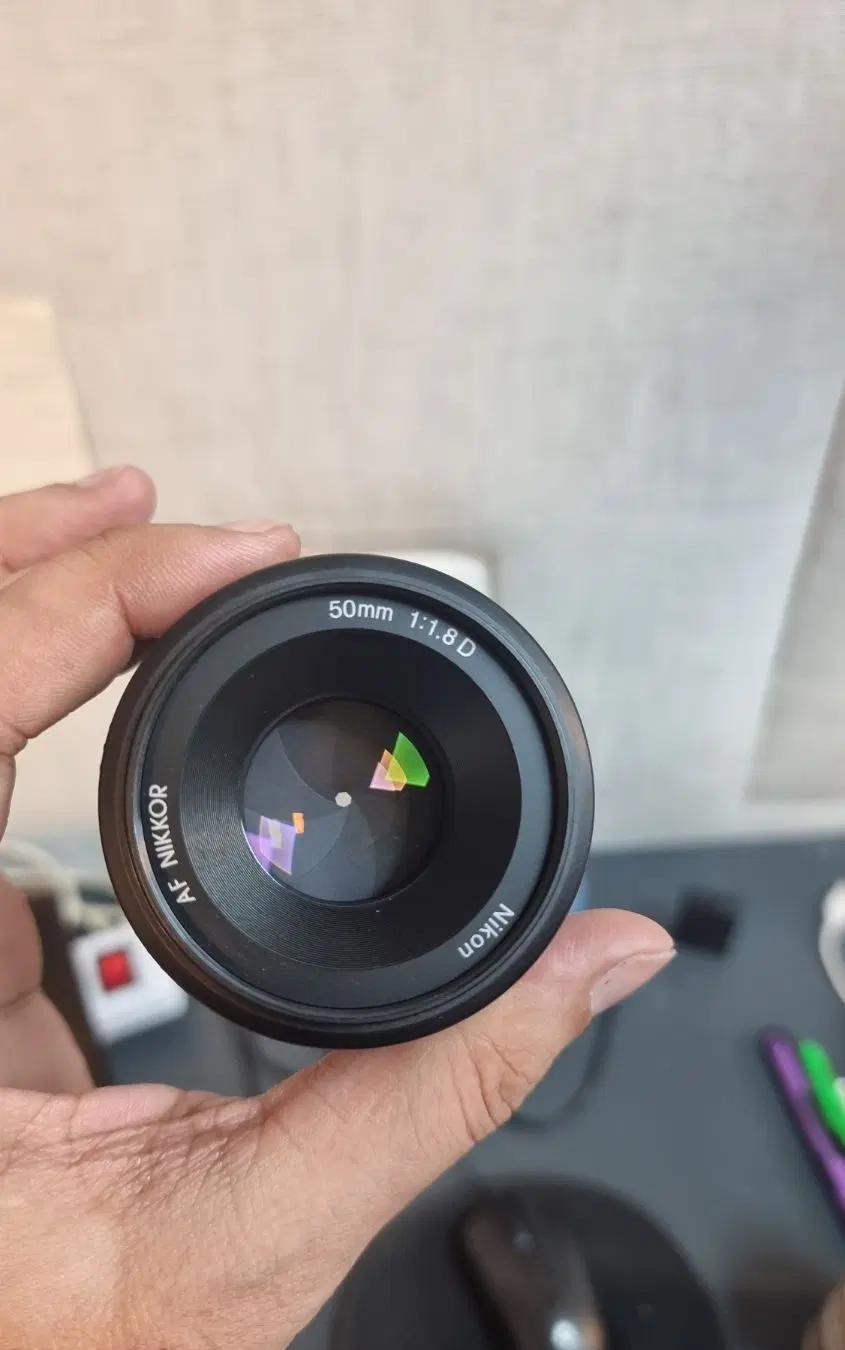 دوربین nikon d5200 با لنز nikon af 50mm