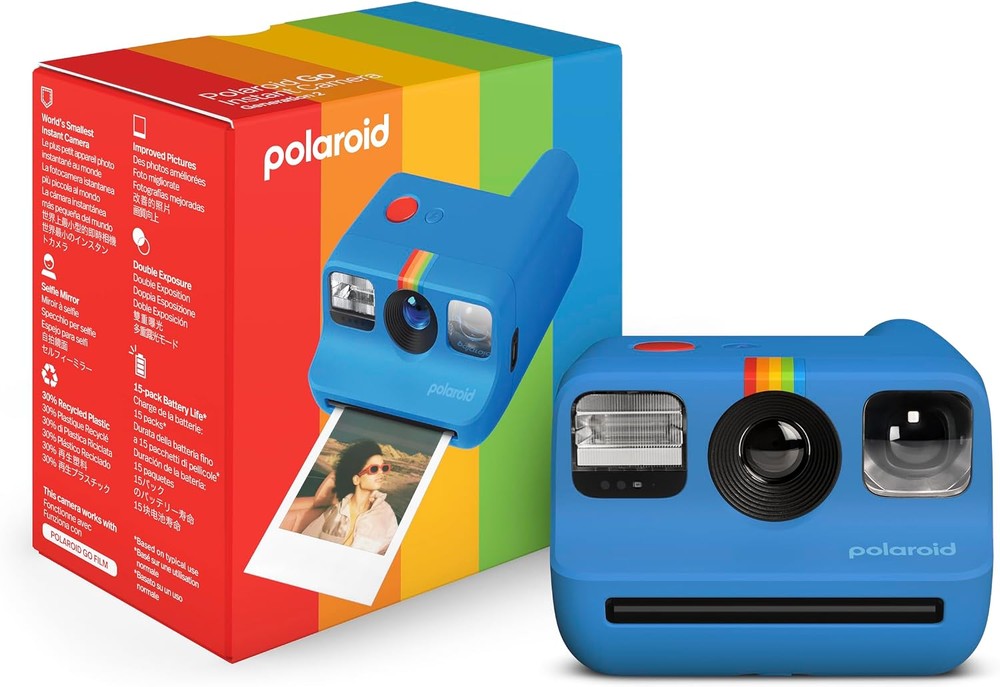 دوربین عکاسی فوری Polaroid Go Generation 2 آبی مدل 9147 سازگار فقط با فیلم Go