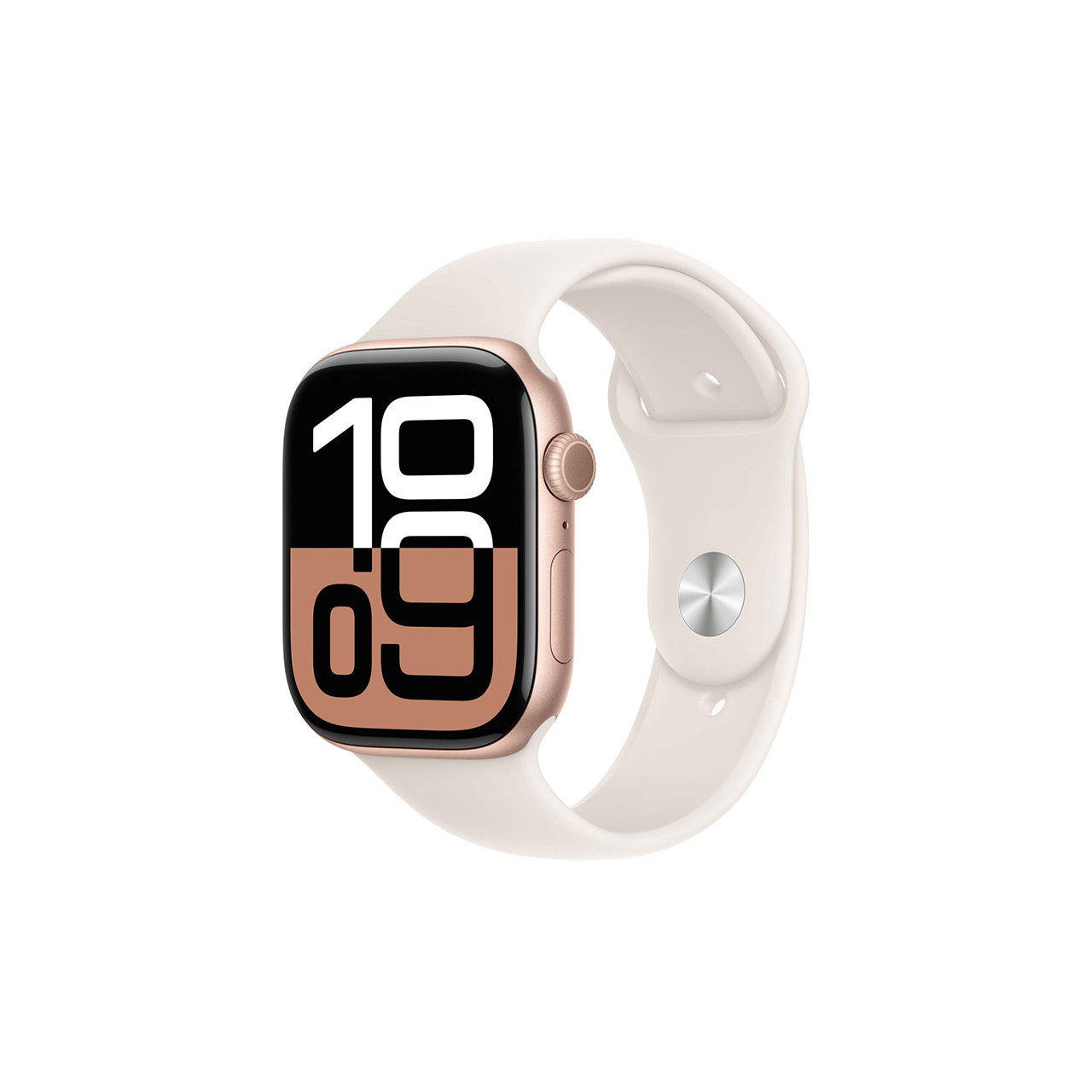 ساعت هوشمند اپل مدل Series ۱۰ Rose Gold Aluminum Light Blush Sport Band 42mm