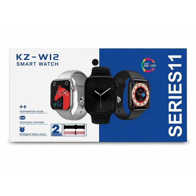 ساعت هوشمند صفحه SuperAmoled مدل KZ-W12 SERIES11