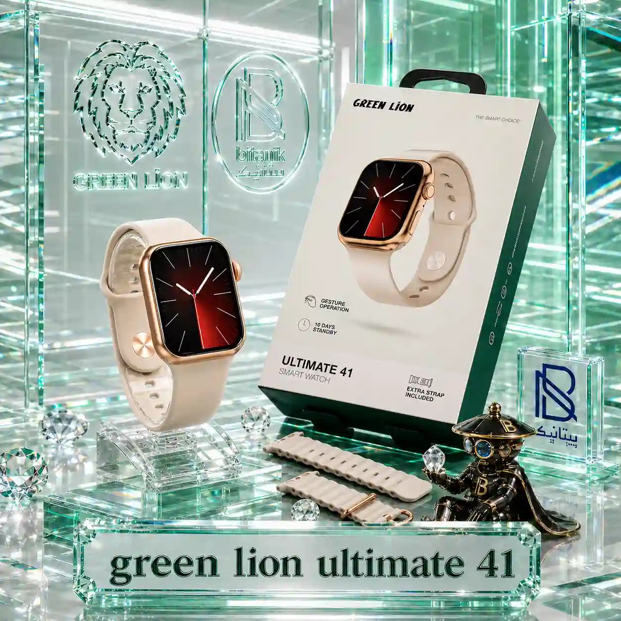 ساعت هوشمند زنانه GREEN LION ULTIMATE 41 مدل GL-SWA11