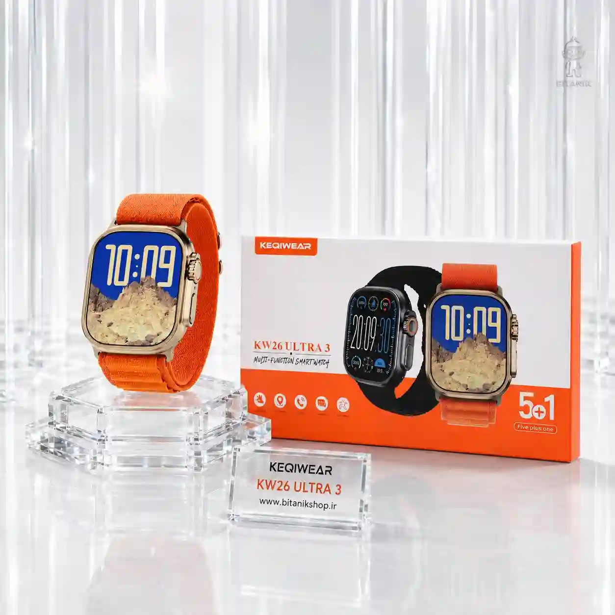 ساعت هوشمند KW26 Ultra3 دارای 5 بند خوشگل