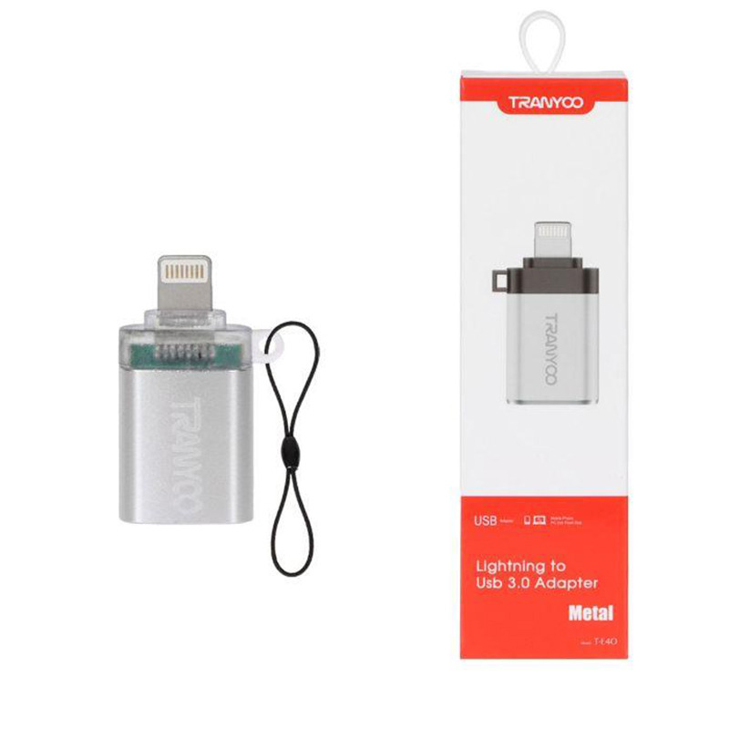 تبدیل OTG لایتینینگ USB3 ترانیو Tranyoo T-E40 (اتصال فلش به آی فون)