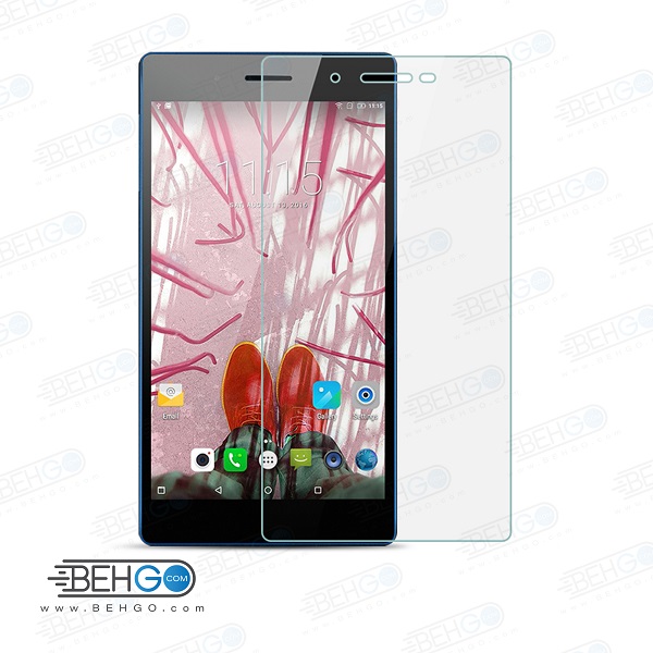 گلس تبلت lenovo Tab3 730m بی رنگ و شفاف یا محافظ صفحه نمایش شیشه ای تبلت Glass Screen Protector Lenovo Tab3 730m