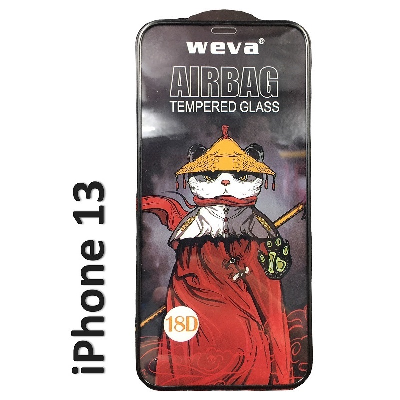 گلس شفاف ایربگ دار iPhone 13 Weva 18D Tempered Glass