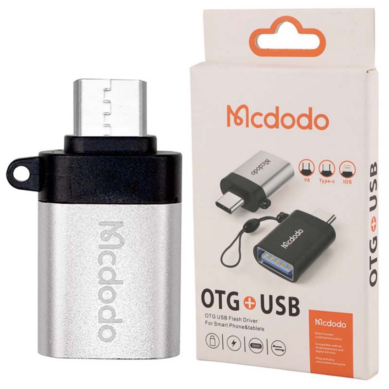 تبدیل OTG Type-C فلزی آویزدار Mcdodo V8