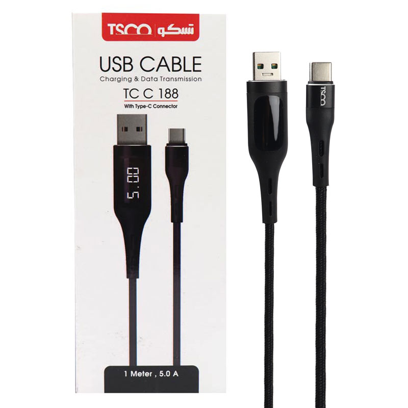 کابل شارژ تایپ سی تسکو مدل TSCO TC C188