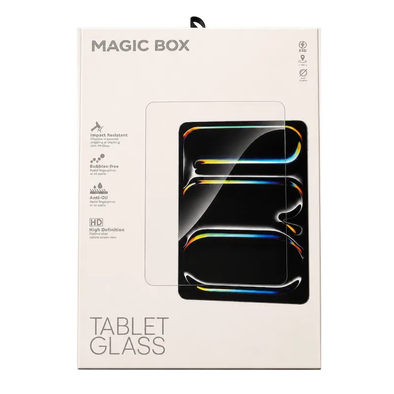 گلس آیپد نسل 11 | 11 اینچ | 2025 | A16 | نصب آسان با قالب | مدل Magic Box برند Magic Box