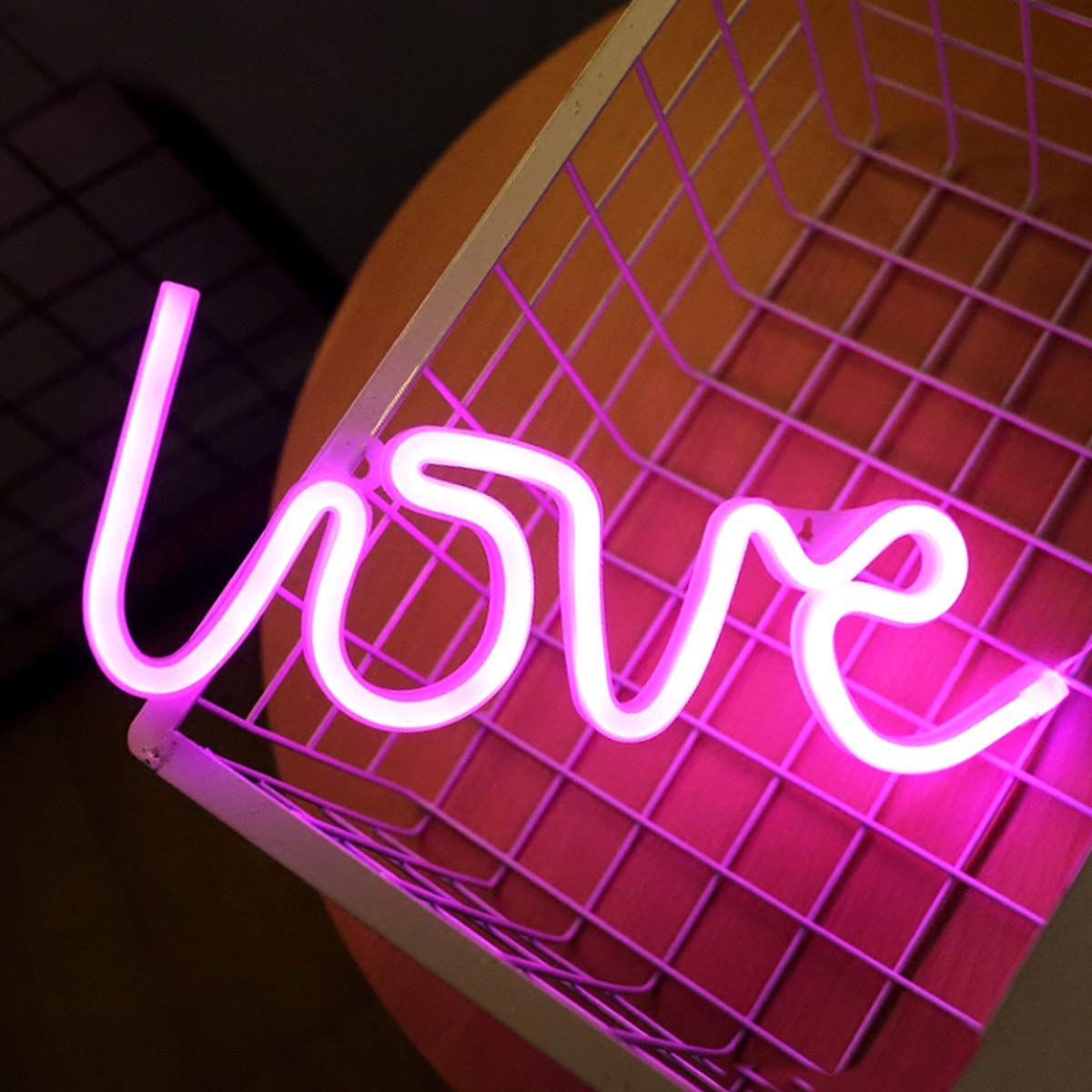 لامپ مدلینگ LED نئون love ، نور ستاره، ابر، دکوراسیون اتاق خواب، باتری USB، قلب، عکاسی، دکوراسیون تولد