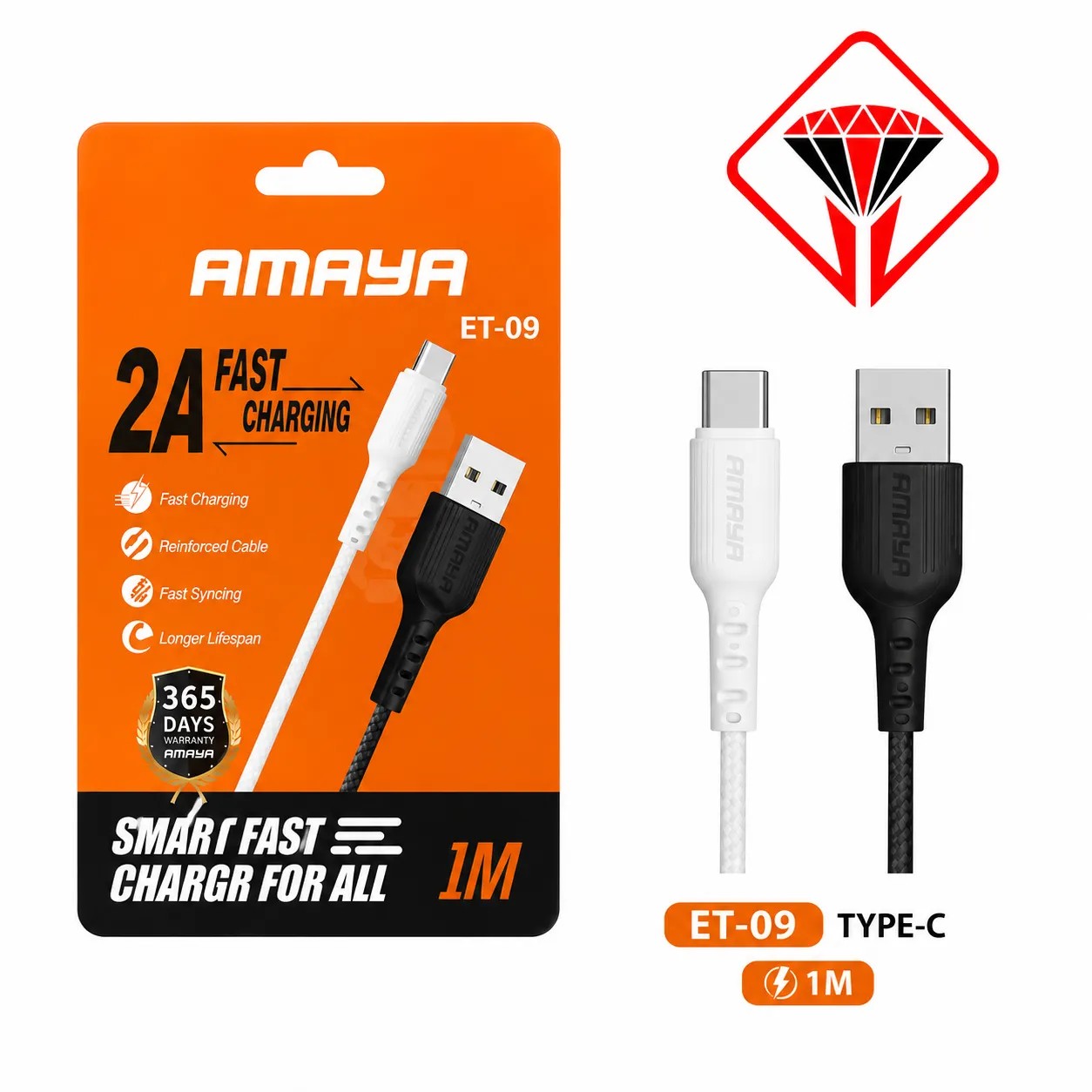 کابل شارژرAMAYA ET09 TYPEC 1M