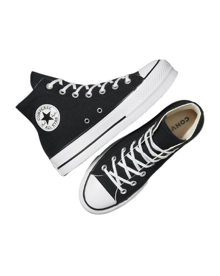 کانورس مشکی پلتفرم ساقدار | converse platform black high top