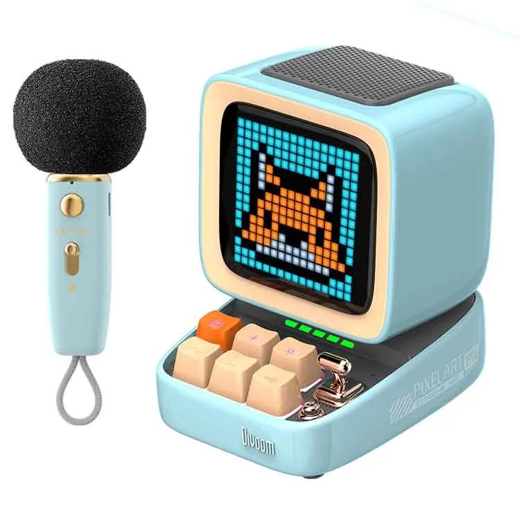 اسپیکر Divoom Ditoo-Mic 5M – بی‌سیم – آبی- نسخه جدید