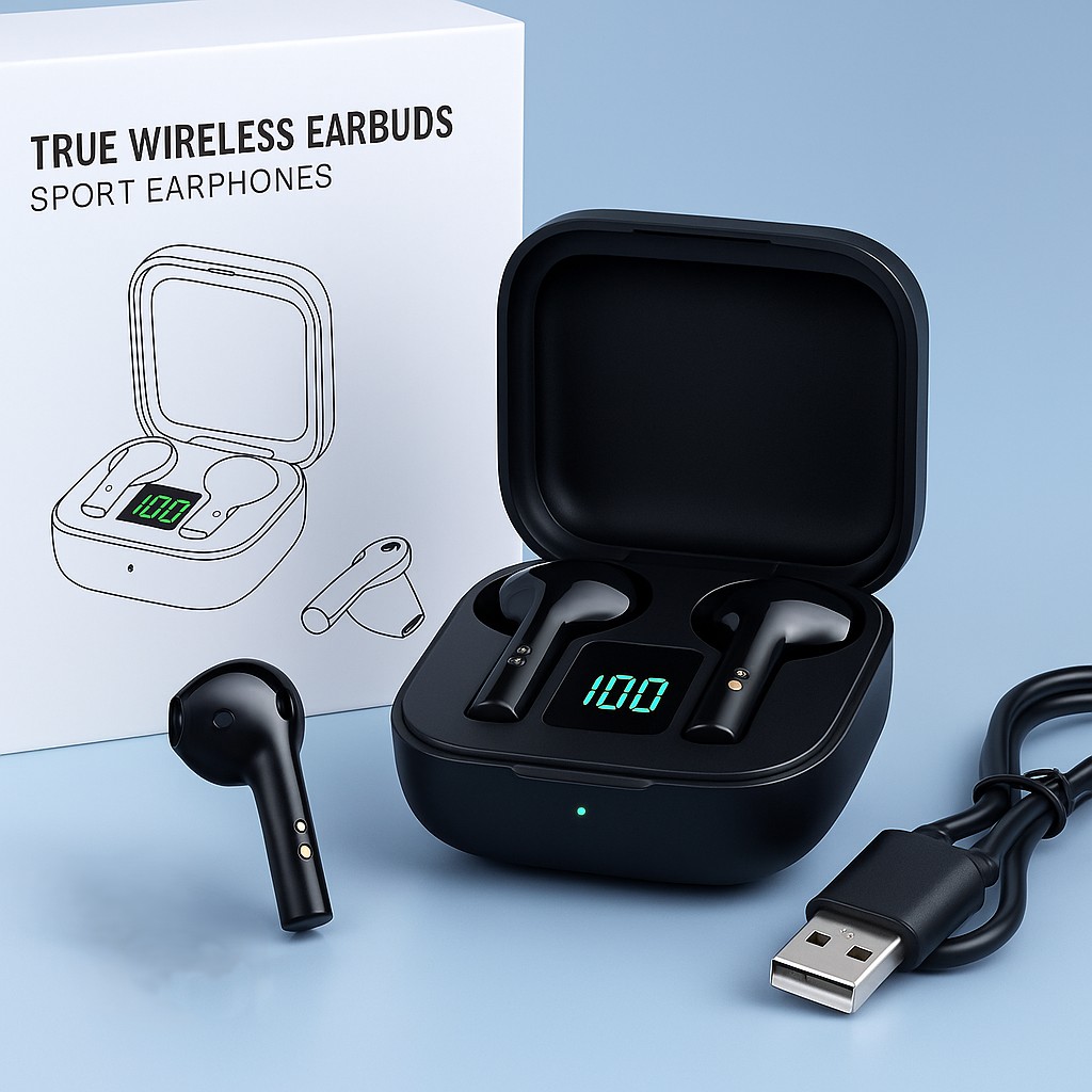 🎧 هدفون بلوتوث بی‌سیم S9 مدل True Wireless Earbuds