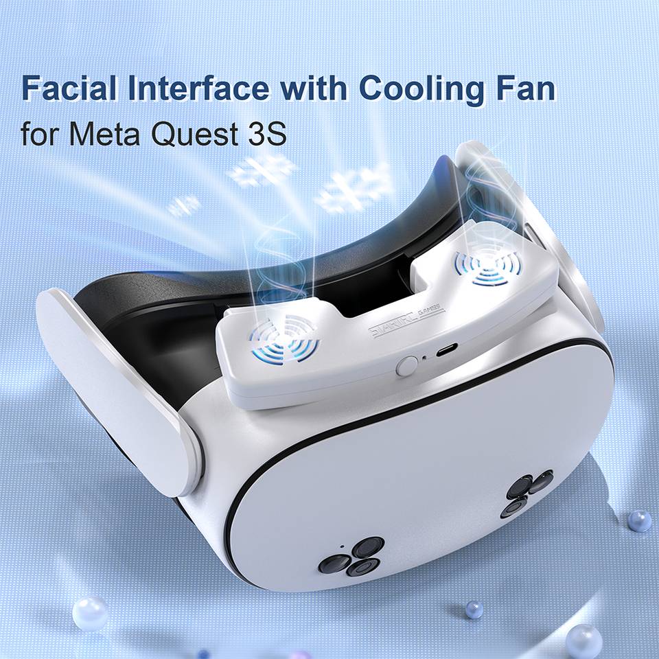 inter face meta quest 3s with fan فیس کاور فن دار مخصوص meta quest 3s