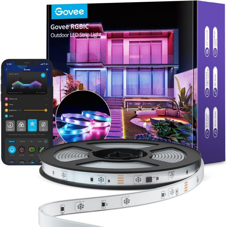 لامپ هوشمند GoVee Outdoors LED - طول ۱۰ متر