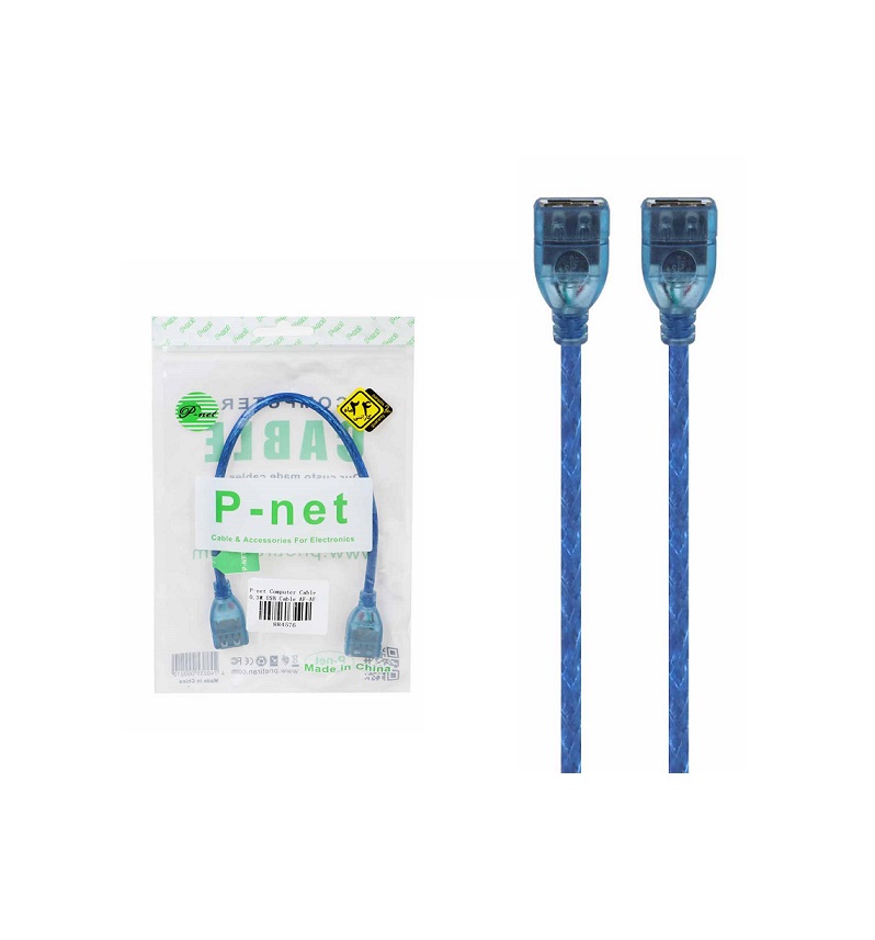 کابل 2 سر USB مادگی P-net طول 30 سانتی متر