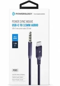 کابلAUX به تایپ سی برند Powerology مدل PC023