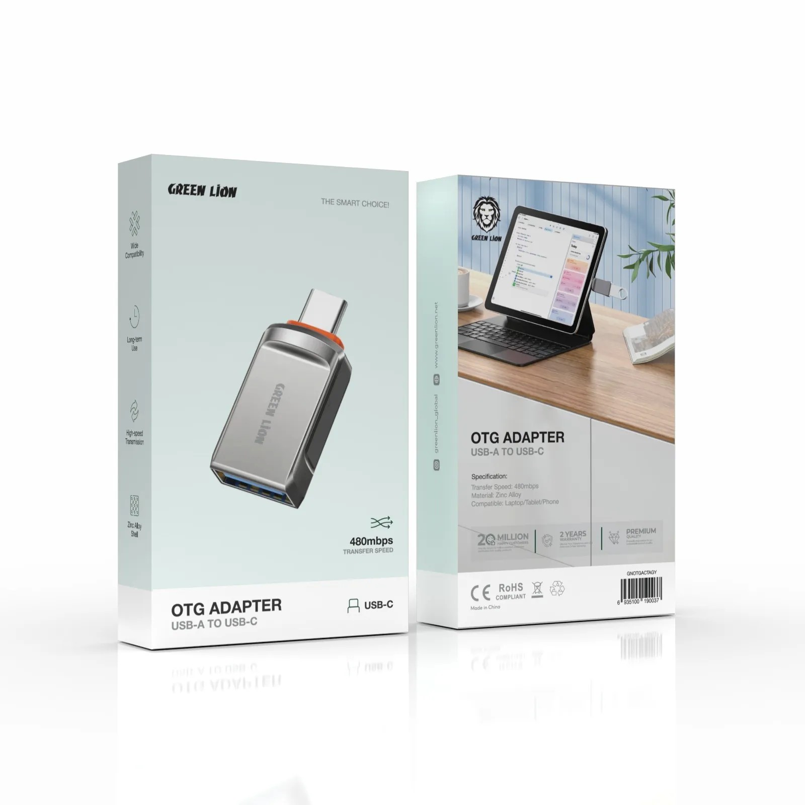 تبدیل USB-A OTG به Type-C گرین لاین