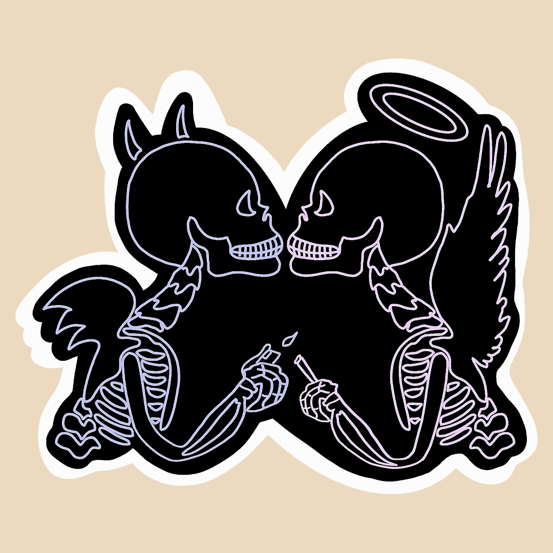 استیکر devil &angel skeleton کد 2130